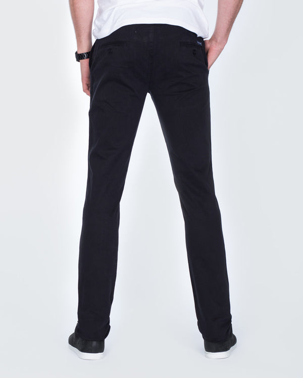 Ed Baxter Slim Fit Tall Chinos (black)