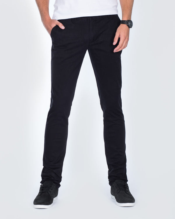 Ed Baxter Slim Fit Tall Chinos (black)