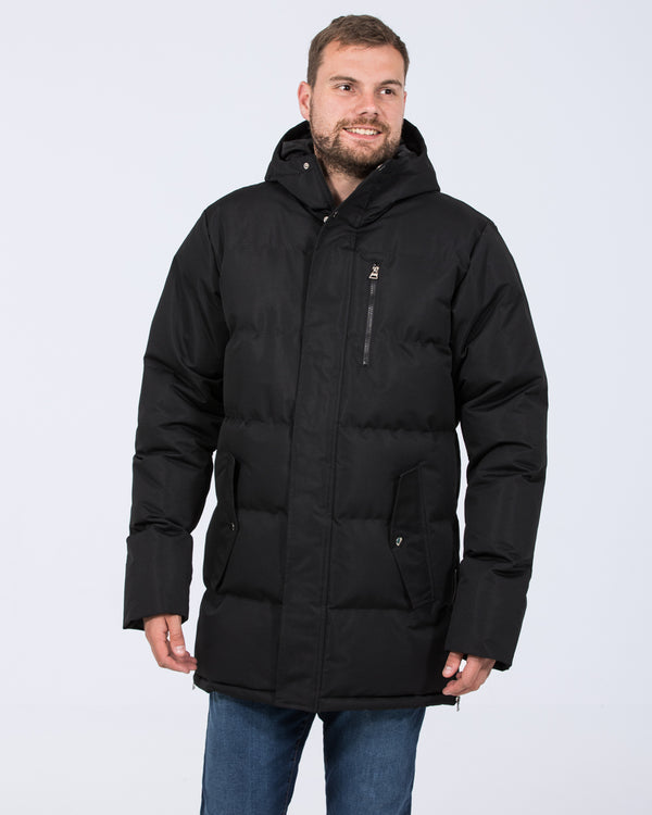 2t Jamie Tall Longline Puffer Jacket (black)