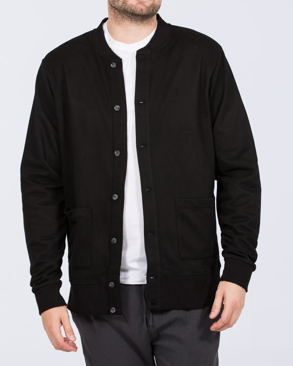 2t Lewis Tall Jersey Bomber Jacket (black)