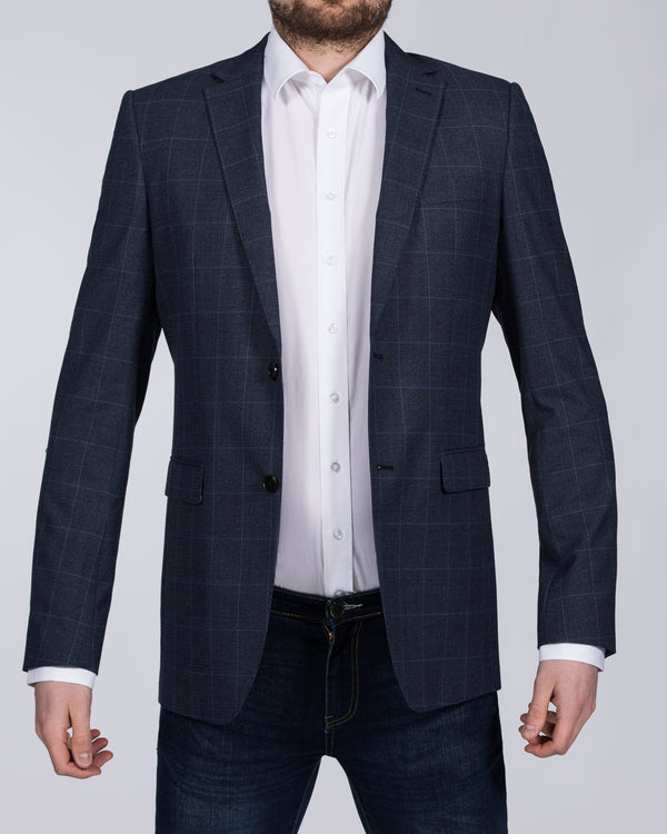 Skopes Slim Fit Tall Anello Blazer (blue check)