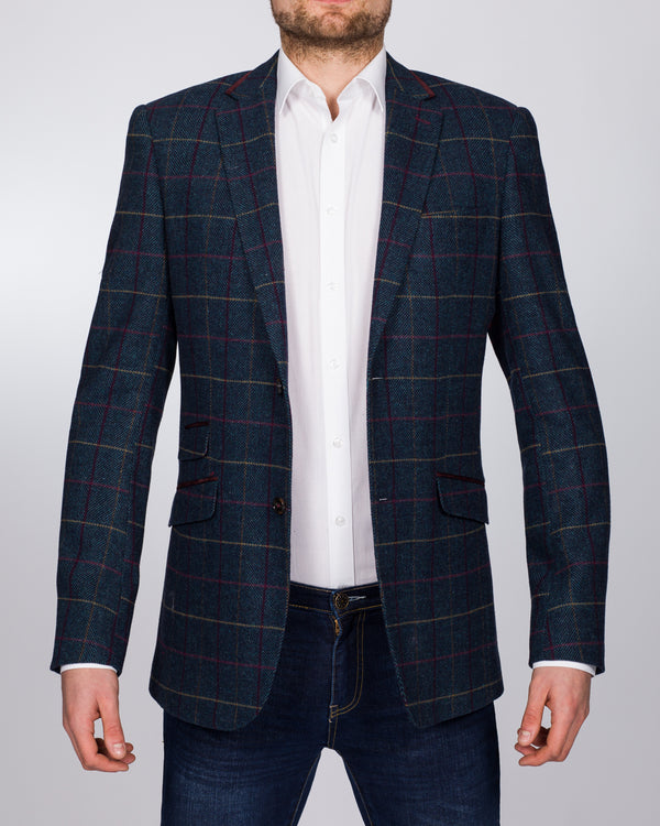 Skopes Doyle Slim Fit Tall Blazer (aqua/wine)