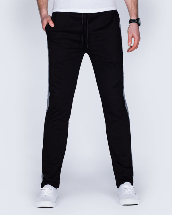 2t Riley Striped Slim Fit Tall Joggers (black)