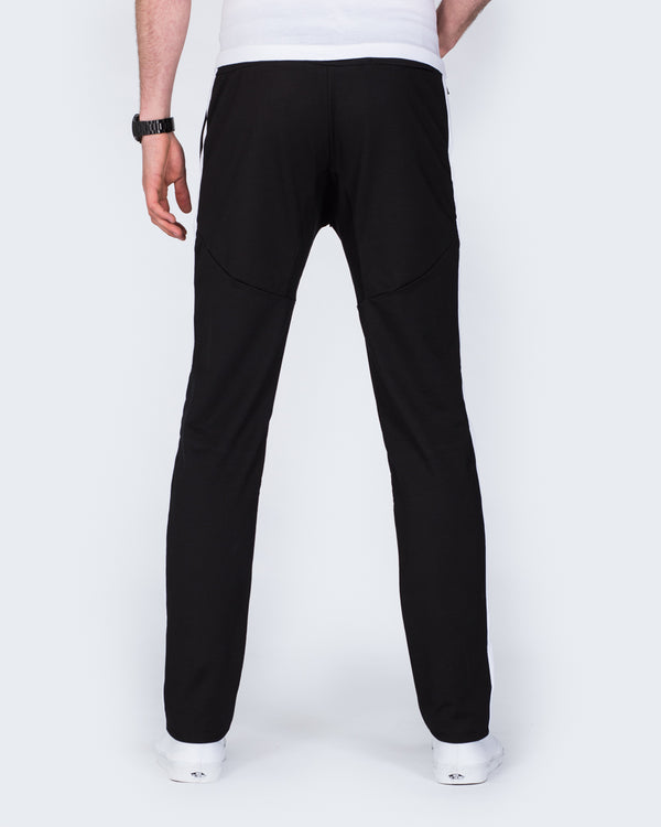 2t Declan Striped Slim Fit Tall Gym Joggers (black)