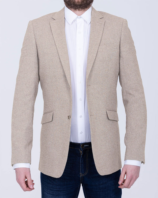 Skopes Jude Tall Blazer (stone herringbone)