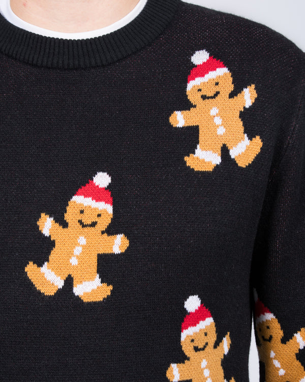 2t Tall Gingerbread Christmas Jumper (black)