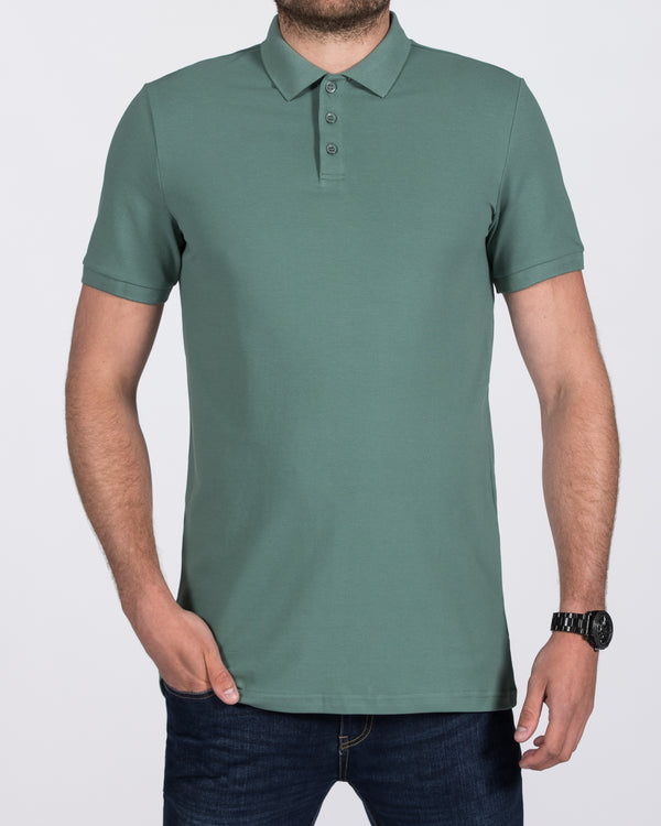 2t Slim Fit Tall Polo Shirt (mid green)