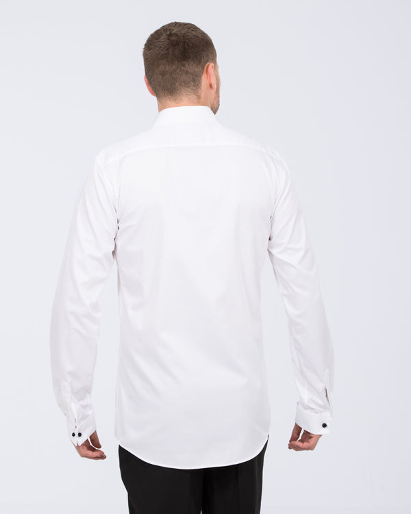 2t Craig Slim Fit Extra Tall Double Cuff Shirt (white)