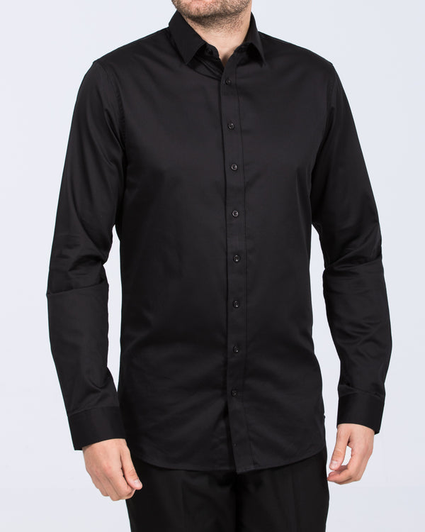 2t Slim Fit Extra Tall Formal Shirt (black)