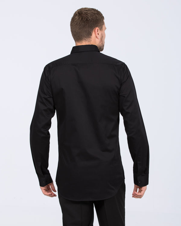 2t Slim Fit Extra Tall Formal Shirt (black)