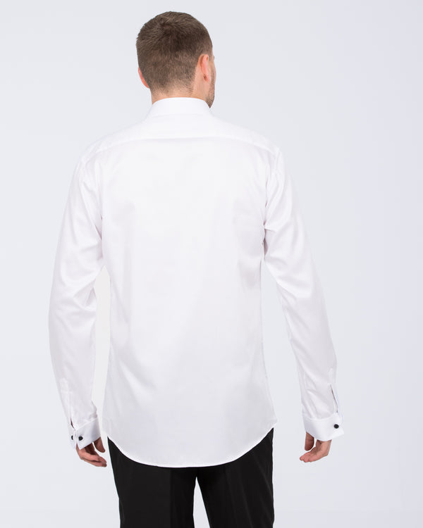 2t Gregor Regular Fit Extra Tall Double Cuff Shirt (white)