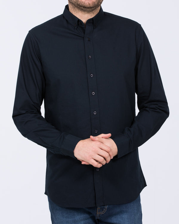 2t Logan Slim Fit Tall Oxford Shirt (navy)