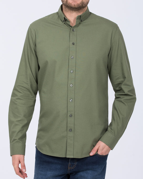 2t Logan Slim Fit Tall Oxford Shirt (olive)