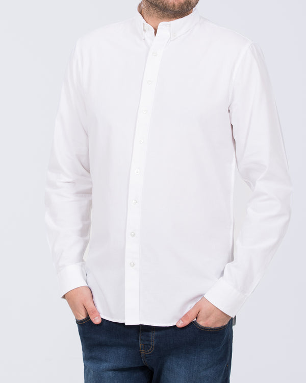 2t Logan Slim Fit Tall Oxford Shirt (white)