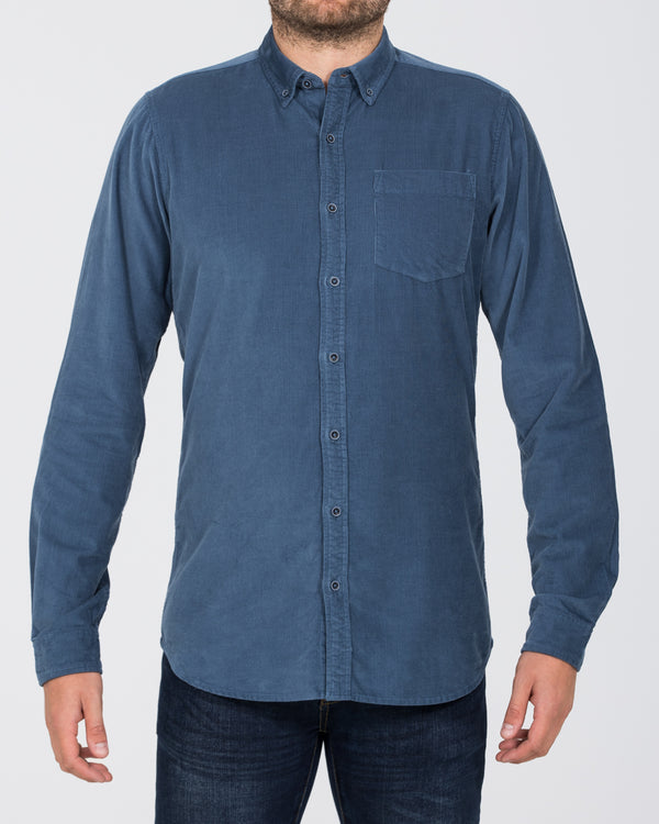 2t Tall Slim Fit Long Sleeve Corduroy Shirt (denim)