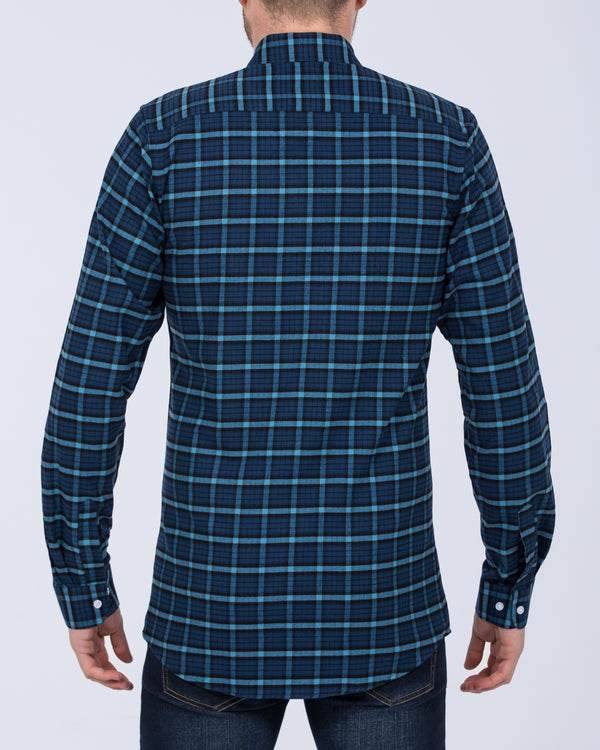 2t Tall Slim Fit Long Sleeve Shirt (indigo check)