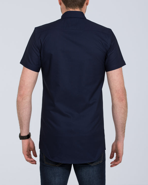 2t Slim Fit Short Sleeve Tall Shirt (navy blue)