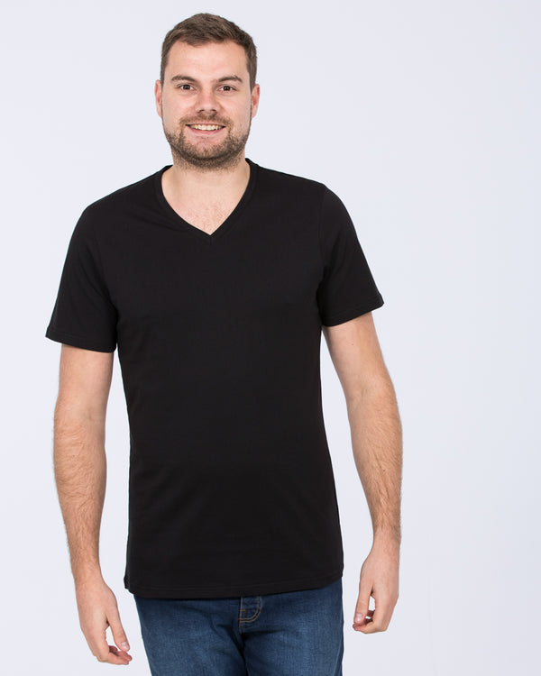 2t Felix Tall V-Neck T-Shirt (black)