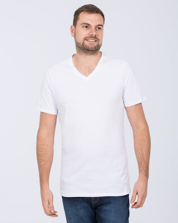 2t Felix Tall V-Neck T-Shirt (white)