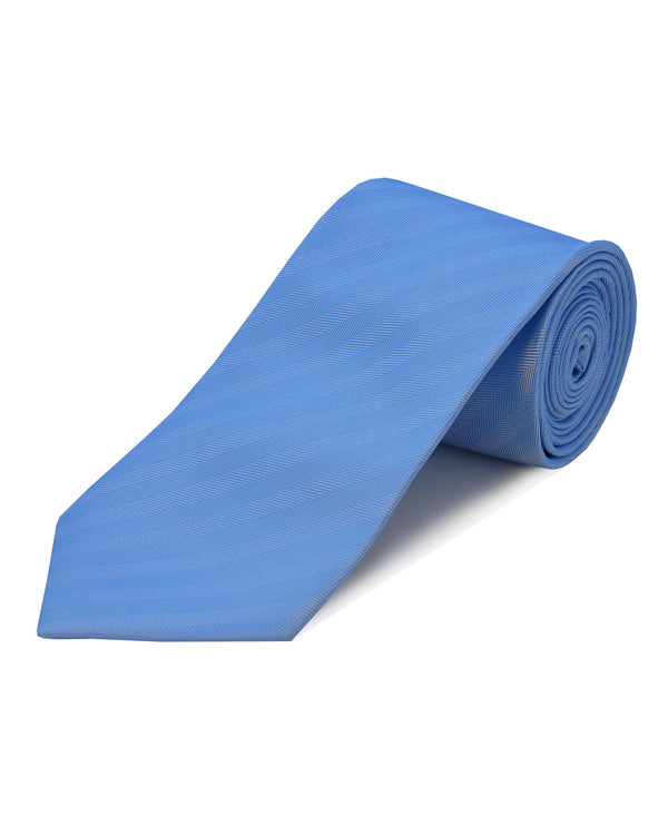 Double Two Extra Long Herringbone Tie (sky)