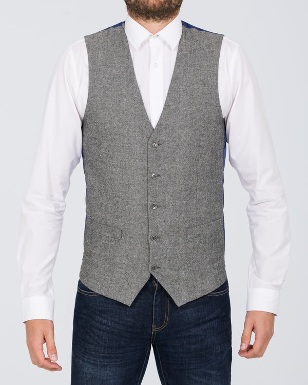 Skopes Ruthin Slim Fit Tall Waistcoat (silver tweed)