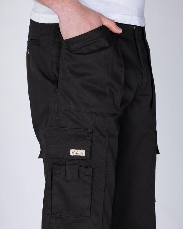 Ed Baxter Multi Pocket Tall Workwear Trousers (black)